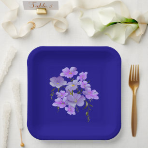 Assiettes En Carton Bouquet Pastel Pretty Lilac