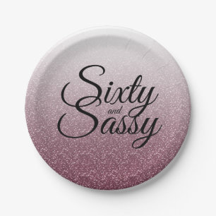 Assiettes En Carton Bourgogne Parties scintillant Ombre 60 et Sassy 60