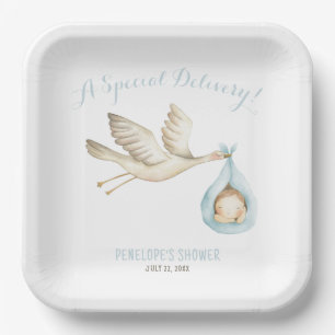 Assiettes En Carton Boutique de livraison spéciale Baby shower Bébé bl