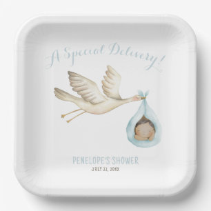 Assiettes En Carton Boutique de livraison spéciale Baby shower Bébé bl