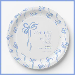 Assiettes En Carton Bow Quelque Chose De Bleu Avant De Faire Fête des