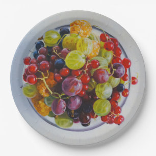 Assiettes En Carton Bowl of Berries - Hyperréaliste Fruit Still Life