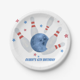 Assiettes En Carton Bowling Boy Anniversaire Grève Un Peu Amusant