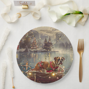 Assiettes En Carton Boxer Christmas Festive Voyage
