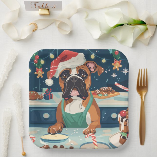 Assiettes En Carton Boxer Gîtes : Noël festif (Mariage)