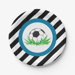 Assiettes En Carton Boy Soccer Anniversaire Plaques papier