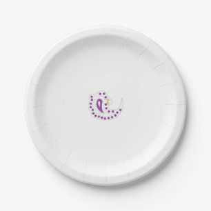 Assiettes En Carton Bransoletka z serduszkiem Style, aubergine légère