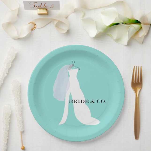 Assiettes En Carton BRIDE & Bridesmaids Voici La Fête Des Mariées (Mariage)