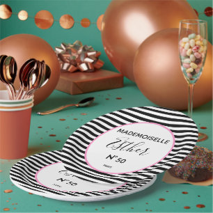 Assiettes En Carton BRIDE Couture Parisienne Douche Anniversaire