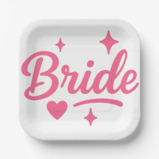 Assiettes En Carton Bride Neon rose