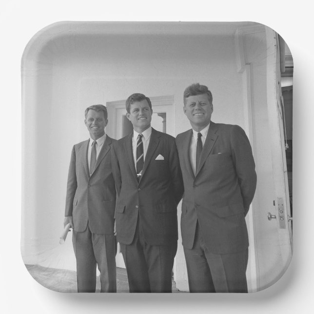 Assiettes En Carton Bros, président John Kennedy, Robert & Ted (Recto)