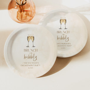 Assiettes En Carton Brunch et Bubbly Engagement Party Brunch