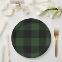 Buffalo Check Celtic Green and Black Carrés Plaid