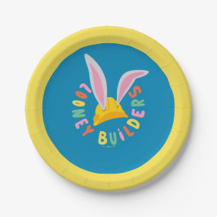 Assiettes En Carton BUGS BUNNY BUILDERS™  Logo cercle casque de chanti
