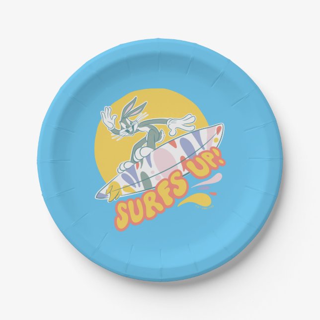 Assiettes En Carton BUGS BUNNY™ - Surfs Up! (Devant)