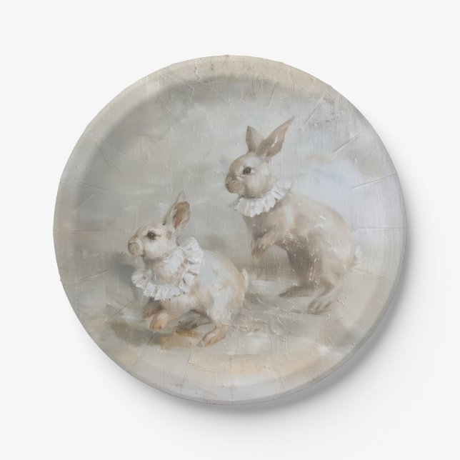Assiettes En Carton Bunnies - Plaques de papier rond (Devant)