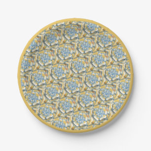 Assiettes En Carton Bureau de création G fleur jaune