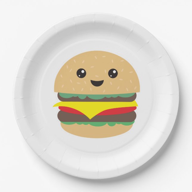 Assiettes En Carton Burger (Devant)