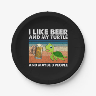 Assiettes En Carton Buveur de bière J'aime la bière et l'anniversaire 