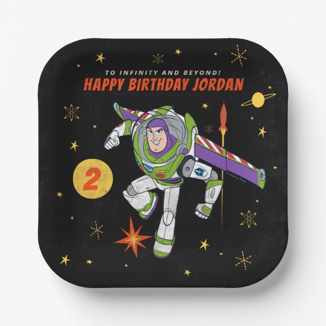 Assiettes En Carton Buzz Lightyear to Infinity et au-delà Anniversaire (Recto)