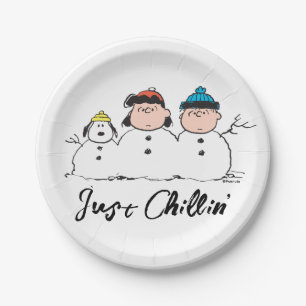 Assiettes En Carton cacahuètes 3 Personne Snowman