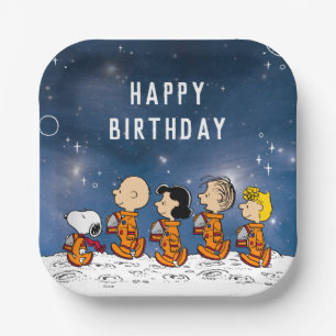 Assiettes En Carton cacahuètes Anniversaire de l'espace