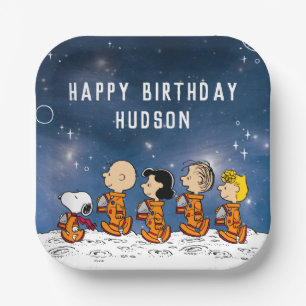 Assiettes En Carton cacahuètes Anniversaire de l'espace
