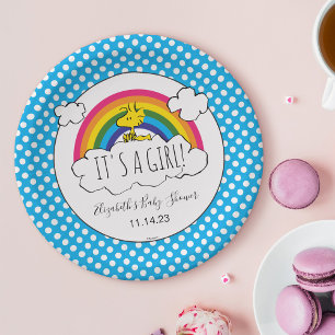 Assiettes En Carton cacahuètes   C'est un Baby shower de fille