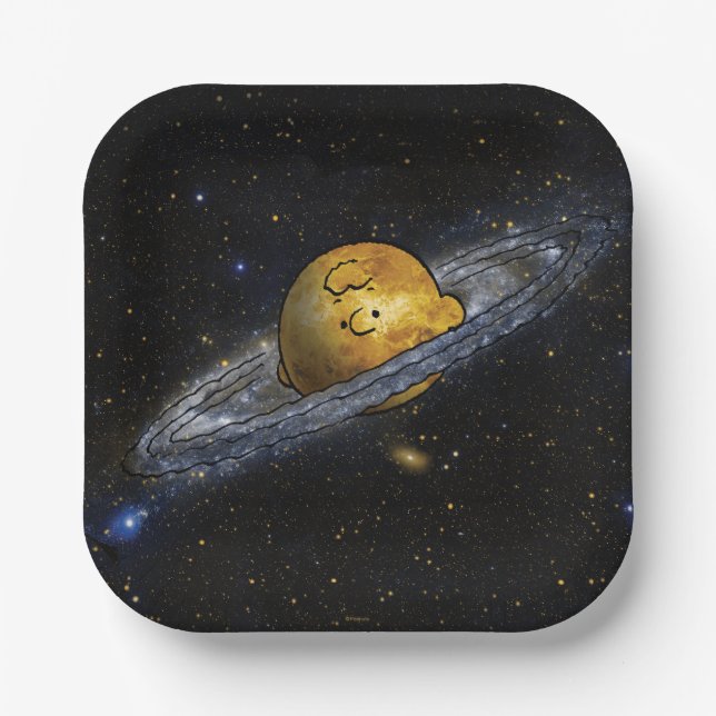 Assiettes En Carton cacahuètes | Charlie Brown écarté (Recto)