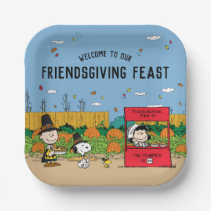 Assiettes En Carton cacahuètes   Charlie Brown Thanksgiving Fete