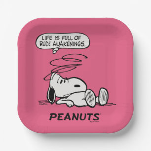 Assiettes En Carton cacahuètes La vie est pleine de Rude Awakenings