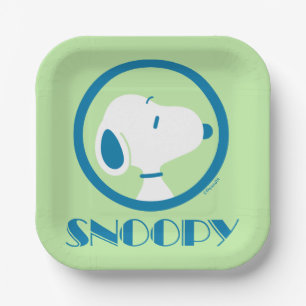Assiettes En Carton cacahuètes Snoopy Blue Deco Dreams