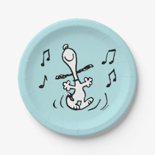 Assiettes En Carton cacahuètes Snoopy Dancing