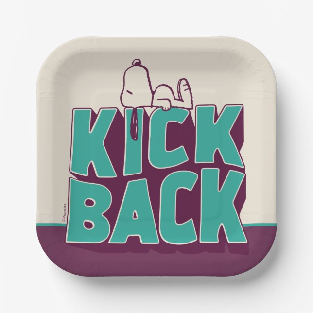 Assiettes En Carton cacahuètes | Snoopy Kickback (Recto)