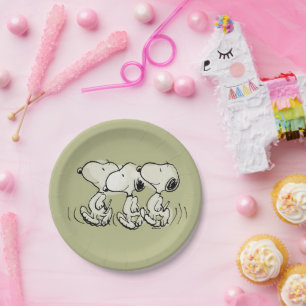 Assiettes En Carton cacahuètes Snoopy Walking Tall