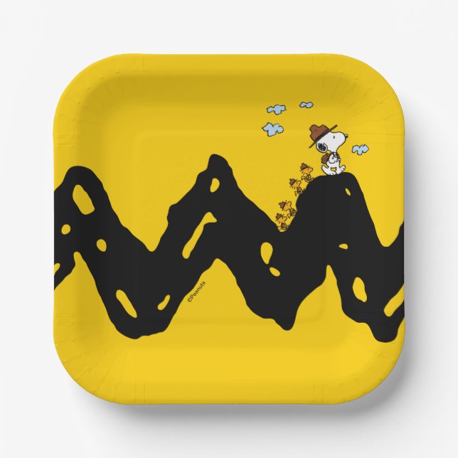Assiettes En Carton cacahuètes | Snoopy & Woodstock Scout Troop Hippiq (Recto)