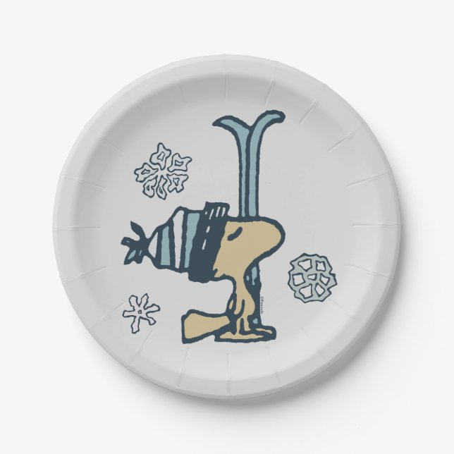 Assiettes En Carton cacahuètes | Woodstock Ski Pro (Devant)