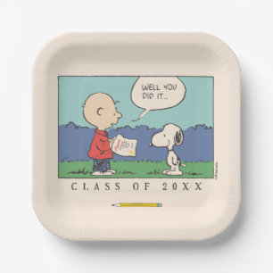 Assiettes En Carton Cachou Charlie Brown Snoopy Eh bien vous l'avez fa