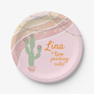 Assiettes En Carton Cactus Fiesta deuxième anniversaire
