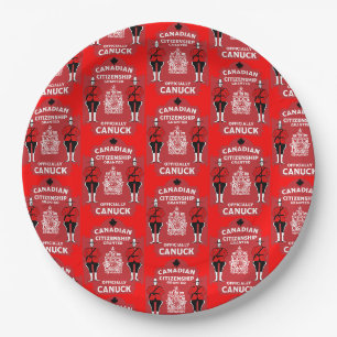 Assiettes En Carton Cadeau de célébration de la citoyenneté canadienne