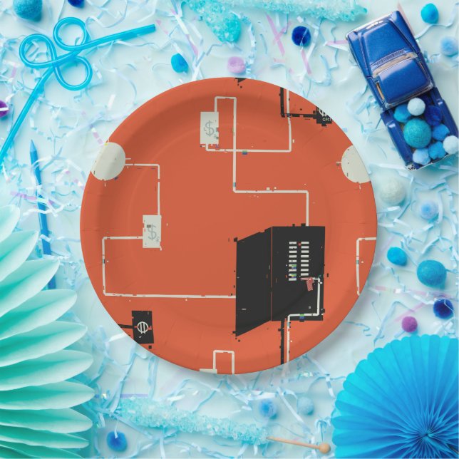 Assiettes En Carton Cadeau de fête électrique pour électricien (Fête)
