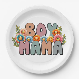 Assiettes En Carton Cadeau de la fête des mères | Garçon maman