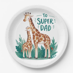 Assiettes En Carton Cadeau fête des pères À Super Papa