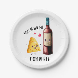 Assiettes En Carton Cadeau Valentine Vous Me Rendre Complet