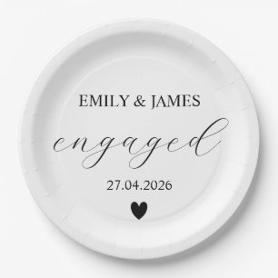 Assiettes En Carton Cadeaux de mariage pour couple, plat personnalisé