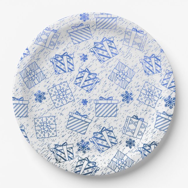 Assiettes En Carton Cadeaux de Noël 6 (Devant)