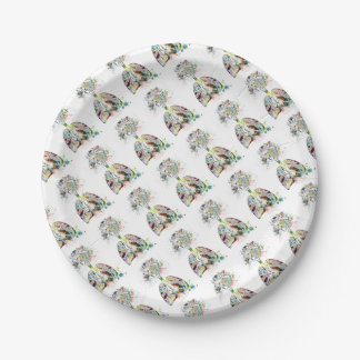 Assiettes En Carton Cadeaux Médicale coeur et motif de poumons