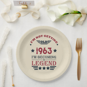 Assiettes En Carton Cadeaux personnalisés soixante vintages 60e annive