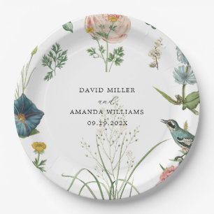 Assiettes En Carton Cadre Fleur sauvage Secret Garden