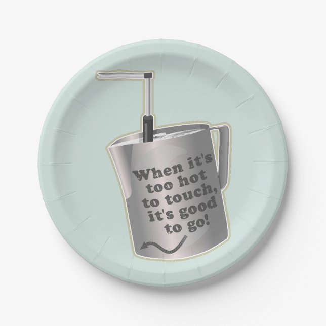 Assiettes En Carton Café Barista cuillère à chauffer le lait (Devant)